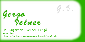 gergo velner business card